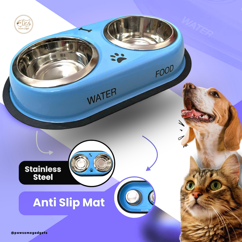 Dog Combo – Stainless Steel Bowl, Leash & Rope Toy Set