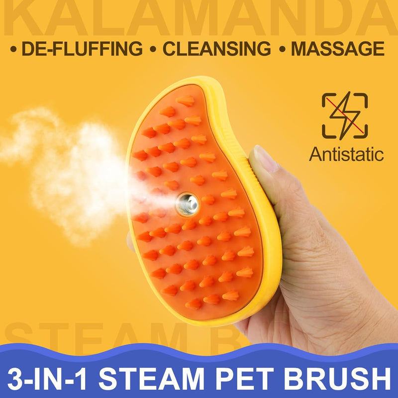 3 In 1 Steamy Pet Cat Brush Cleanser