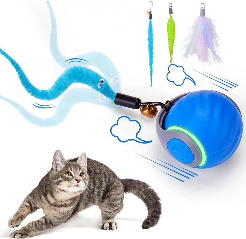 Electric Cat Ball Toy with Lint Collection Capability.