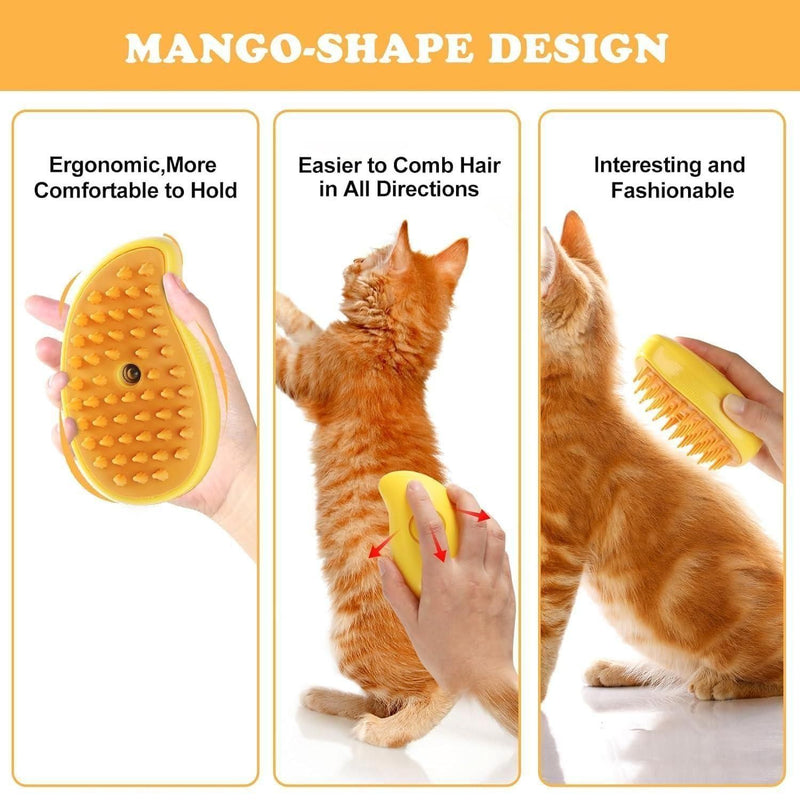 3 In 1 Steamy Pet Cat Brush Cleanser